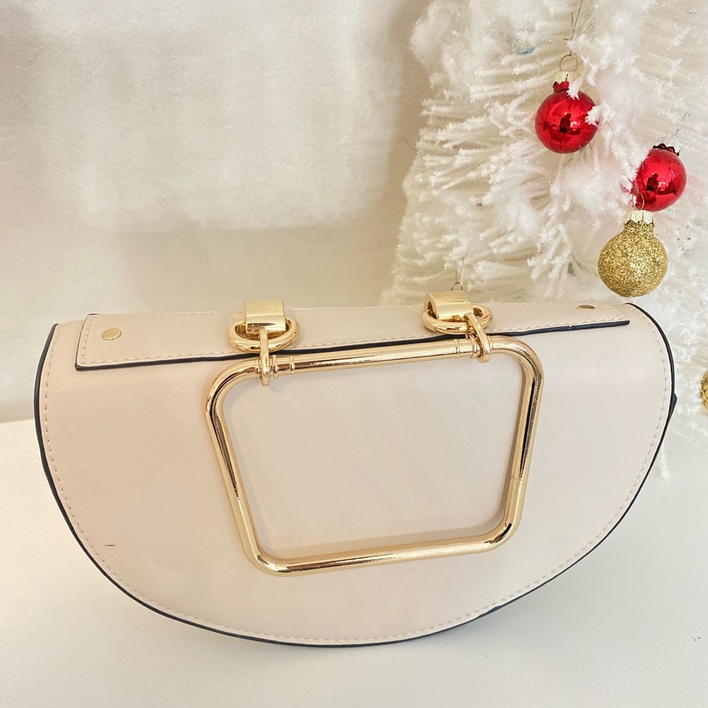 Cream White Purse Handlebag Forever 21 Purse